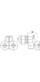 Resim Anpa Duşakabin Ayarlı Yaylı Ve Oynar Rulmanı Tekeri Makarası 