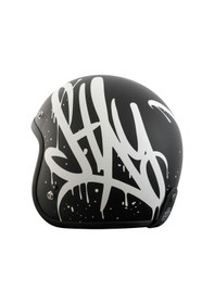Resim Torc T-50 Del Mar Wild One Açık Motosiklet Kaskı Mat Siyah Gri 