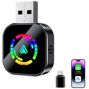 Resim Wezone 2025 Mini Kablosuz Carplay/android Auto Adaptörü - 5.8ghz Wifi, Bluetooth 5.0, Hızlı Bağlantı, Usb/type-c, Siyah Yabancı Sisteme Uyumlu 