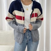 Resim Kadın Günlük Kapüşonlu Hırka - Uzun Kollu, Düz Renk, İlkbahar/Sonbahar Koleksiyonu, Günlük Giyim, Casual Giyim, Casual Tarz, Günlük Hırka, Casual Şık 