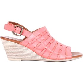 Resim Bueno Shoes Mercan Deri Kadın Dolgu Topuklu Sandalet 01wq7907 