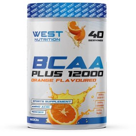 Resim West BCAA Plus 12000 Glutamin Taurin 600g Portakal Aromalı Kompleks Amino Asit 
