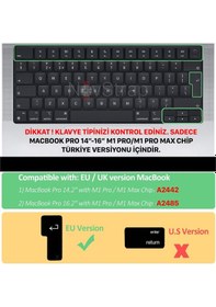 Resim NovStrap Apple Uyumlu MacBook Pro 2021 16" A2485 Türkçe Klavye Koruyucu Kılıf 