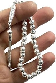 Resim Genel El İşçiliği Gümüş Tesbih, 925 Ayar, 18 Cm Uzunluk, 15 Gram, Parlak Gümüş Rengi, Gündelik Kullanım İçin 