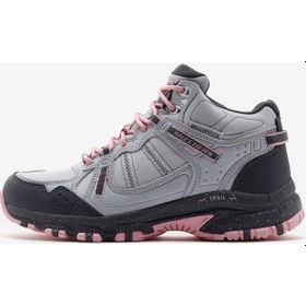 Resim Skechers 180021-gypk Hillcrest - Bound Peak Kadın Gri Outdoor Bot 180021-GYPK-R0598 Gri - Pembe 