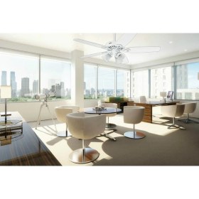 Resim Hunter Builder's Plus Beyaz - 132 Cm. Aydınlatmalı Tavan Vantilatörü 