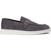 Resim Deery Hakiki Süet Gri Tokalı Erkek Loafer Ayakkabı - 01959mgrıc01 Gri 