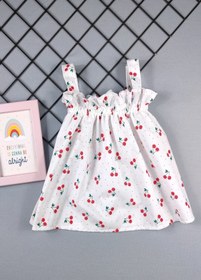 Resim ADABEBEK Kız Bebek Kiraz Elbise 