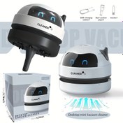 Resim Masaüstü için Mini Elektrikli Süpürge, Taşınabilir ve Küçük, Şarj Edilebilir USB Pil ile Çalışır, Sevimli Robot Tasarımı ile Masaları Sessizce Temizler, Silgi Talaşı ve Artıklar Gibi Küçük Eşyaları Toplar, Okul Sezonu, Cadılar Bayramı, Noel veya Doğum Günleri için Mükemmel Bir Hediye. 