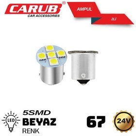 Resim Carub 24v 67 Led Ampül Beyaz 