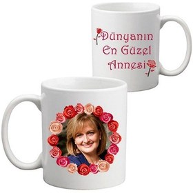 Resim Dünyanın En Güzel Annesi Fotoğraflı Kupa Bardak 