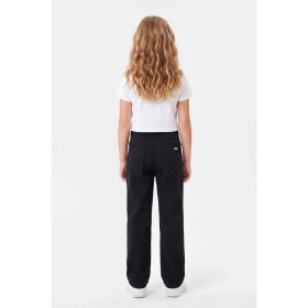 Resim Joy Kids Kız Çocuk Kelebek Nakışlı Siyah Yumuşak Kot Pantolon (3-8yaş) (Siyah) 
