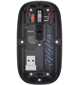 Resim Şeffaf Ultra Hassas Kablosuz Şarjlı Mouse 9 Farklı Renk Dpı Ayarı 100 Saat Üzeri Şarj Süresi Siyah 001 