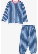 Resim Breeze Kız Bebek Pijama Takımı Çiçek Desenli 9 Ay-3 Yaş, Mavi Breeze