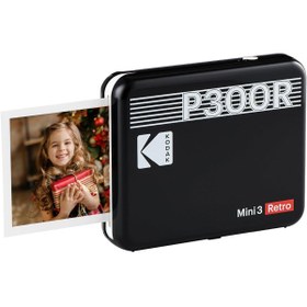 Resim Kodak Mini 3 Retro Mobil Fotoğraf Yazıcısı (7,6x7,6cm) - Siyah 