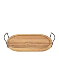 Resim Naturalovee Akasya Metal Kuplu Tepsi - Kahverengi - 31x18x5 Cm Çok Renkli 