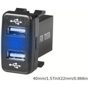 Resim Xuweiwei Ftux-b 18w Dual Usb Araç Şarj Cihazı Digital Voltmetreli Toyota İçin Usb Soket 