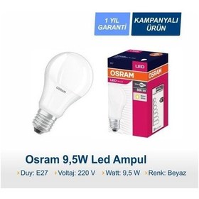 Resim Osram 8.5 Watt Led Ampul 2700K Sarı E27 