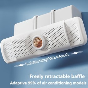 Resim 1 Adet Geri Çekilebilir Matkap Gerektirmeyen Klima Deflektörü - Ayarlanabilir %89 Hava Akışı Kontrolü, Enerji Verimliliği ve Konfor için Duvara Monte Ventil Kapak, Çoğu AC Ünitesine Uyar, HVAC Aksesuarı, Şık Tasarım, Sorunsuz İşletme, HVAC Profesyonelleri, Modern Hava Akışı Kontrolü, Sağlam Deflektor, DIY Meraklıları 