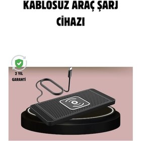 Resim Manyetik Kablosuz Araç Şarj Cihazı Hızlı Şarj, Kaymaz Taban, Güvenli Kullanım 87025859 