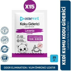 Resim OneVet Kedi Kumu Koku Giderici 15x25 Gr Lavantalı 