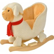 Resim Safeline Bebe Peluş Ahşap Sallanır Oyuncak Kuzu 