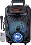 Resim Zineets Işıklı Büyük Boy Party Box Bluetooth Hoparlör Taşınabilir Şarjlı Ses Sistemi Radyolu Karaoke BASS+ 
