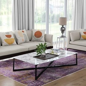 Resim Monnhein Yıkanabilir Halı ve Yolluk - Kaymaz Tabanlı Salon Halısı, Mutfak Halısı, Modern Dijital Baskı Tasarım (0235) 