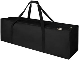 Resim Haegs Taşıma Çantası, Fermuarlı Dayanıklı Seyahat Spor, Bagaj, Kamp Malzemeleri Saklama Çantası, 105L (115 x 30 x 30 cm) Siyah 