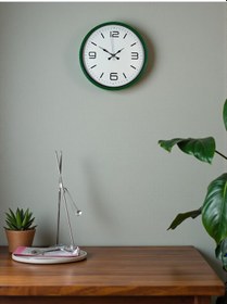Resim 36 Cm Yeşil Modern Dekoratif Duvar Saati Çok Renkli 