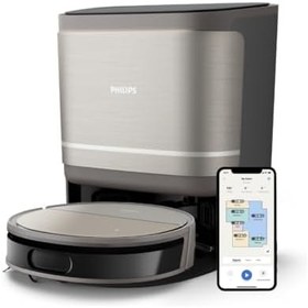 Resim Philips HomeRun 9000 Serisi Robot Süpürge, Islak ve Kuru Temizlik, Bakterilere Karşı%99.9 Etkili, Yüksek Emiş Gücü, HomeRun Uygulaması ile Uzaktan Kontrol, XU9100/10 