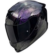 Resim Scorpion Exo 1400 Evo Iı Air Fantasy Kapalı Motosiklet Kaskı Siyah Gri Mor Siyah - Gri 