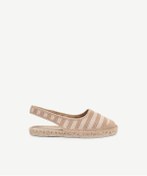 Resim Yargıcı Arkası Açık Triko Espadril Bej 