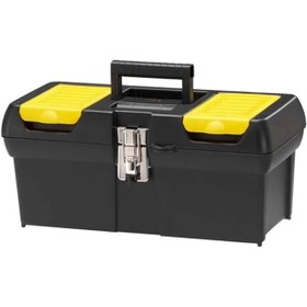 Resim AyrStore Millenium alet kutusu (16 inç, çıkarılabilir raflı, iki düzenleyici, metal kilit, plastik 