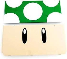 Resim Valley Of The Sun DIY New3DS Ekstra Konut Kılıf Kabuk Üst/Alt Kapak Plakası Yeşil Mantar Kafası Değiştirme, Yeni 3DS Küçük El Oyun Konsolu için, Toad Edition için Üst/Alt Arka Ön Kapak 2 ADET Set 