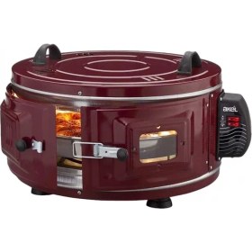 Resim MiraLive Ekonomik Yuvarlak Davul Fırın 1100W - 46CM Alüminyum Tepsi Ön Gözetleme Camı AF-007 (4887) 