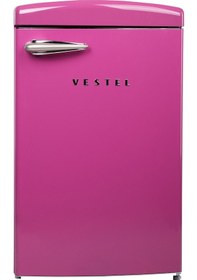 Resim Vestel Retro SB14111 122 L Statik Buzdolabı Pembe 