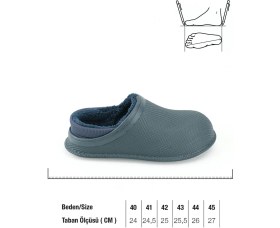 Resim Gezer 15336 Eva İçi Peluşlu Sessiz Taban Erkek Kışlık Ev Terliği 