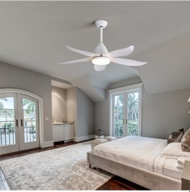 Resim Fancium DKF-502 47" Led Aydınlatmalı Uzaktan Kumandalı Tavan Vantilatörü Beyaz 