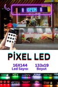 Resim Genel Markalar 16x144 Matrix Esnek Led Ekran Telefon Kontrollü Cama Yapışan Araba Ev Dükkan Ofis Bluetooth Tabela 