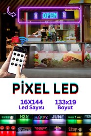 Resim Genel Markalar 16x144 Matrix Esnek Led Ekran Telefon Kontrollü Cama Yapışan Araba Ev Dükkan Ofis Bluetooth Tabela 