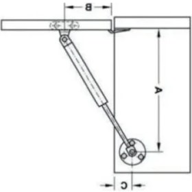 Resim Esranın Dünyası 2 Adet Gazlı Amortisör Piston Seti - 100N 27 cm 