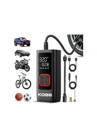 Resim Kobb Kb426 12v / Şarjlı Li-ion 150 Psı Dijital Göstergeli Akıllı Lastik Şişirme Pompası+ Powerbank + Sos + Led Lamba 