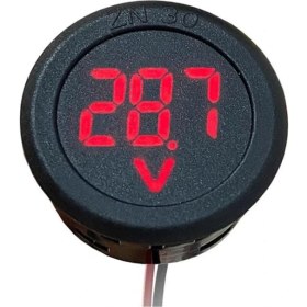 Resim Cekar Store Yuvarlak Voltmetre Dc 4-100V Karavan Motosiklet Için Uygun 