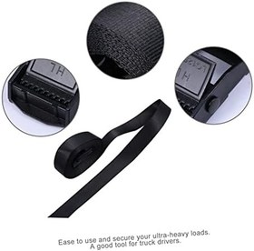 Resim TEHAUX 2adet Taşınabilir Kargo Sıkıştırma Kemeri Uzunlukta Hızlı Bağlama Aleti Yüksek Dayanıklılık Ve Esneklik Özellikli Taşınabilir Bağlama Şeridi 