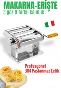 Resim Genel Markalar Erişte Makarna Hamur Kesme Mantı Açma Makinesi 150mm 3 Fonksiyonlu Paslanmaz Dilimle Kesme Aleti 