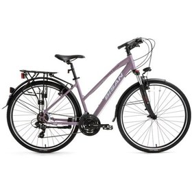 Resim Bisan Trx 8200 City Şehir Bisikleti 45 Cm V 700c 21 Vites Mat Mor Beyaz Mor Mor 