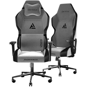 Resim EXVEGA Andromeda 2024 Premium Kumaş Masajlı Profesyonel Oyuncu Koltuğu (Gri) 
