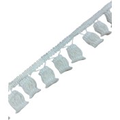 Resim Ponpon Püskül Pamuk En 5 cm Krem 5 Metre 