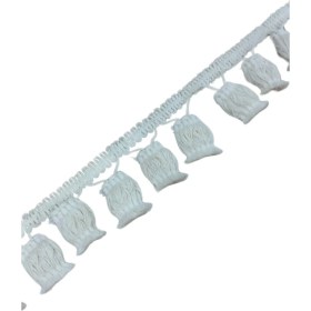 Resim Ponpon Püskül Pamuk En 5 cm Krem 5 Metre 